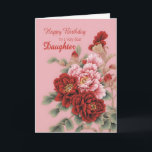 Daughter Birthday Peonies Karte<br><div class="desc">Eine wunderschöne Abbildung von rosa und roten Pfingsten,  um Ihrer Tochter einen guten Geburtstag zu wünschen. Diese Karte ist voller Liebe,  elegant und elegant zugleich.</div>