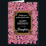 Daughter Birthday Pink Daisies<br><div class="desc">Eine BlumenGeburtstagskarte für Ihre Tochter. Diese elegante Geburtstagskarte präsentiert eine zarte Mischung aus sanften rosafarbenen Gängen, die Schönheit, Gnade und Freude symbolisieren. Das helle und luftige Blumendesign verleiht der Natur eine Touch des Charmes und ist ideal, um einen besonderen Tag mit Wärme und Liebe zu feiern. Die fröhlichen Blume rufen...</div>