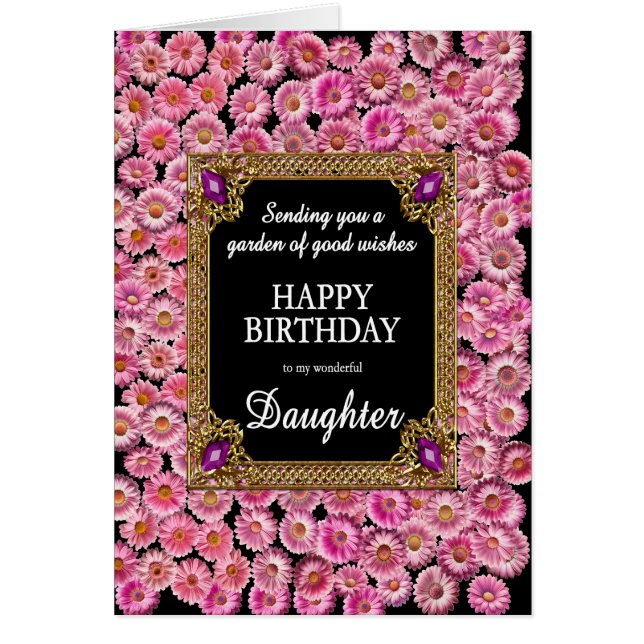 Daughter Birthday Pink Daisies (Vorne)