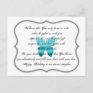 Daughter Birthday Quote Postkarte