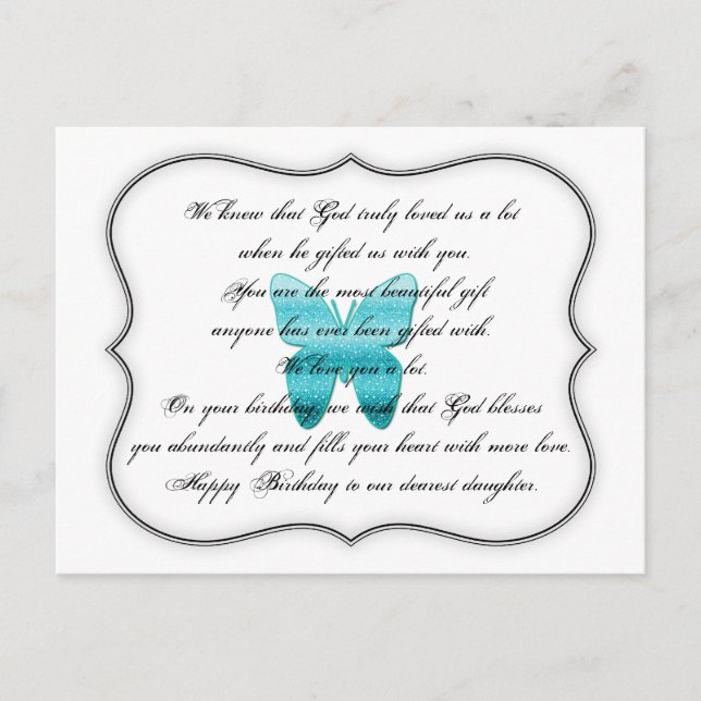 Daughter Birthday Quote Postkarte (Vorderseite)