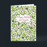 Daughter Birthday Scattered Blätter Card Karte<br><div class="desc">Eine Geburtstagskarte für Ihre Tochter. Eine schöne Karte,  um Geburtstagswünsche zu senden. Begrüßen Sie Ihren Geburtstag mit einer Karte voller verstreuter Blätter und Blume. Eine ungewöhnliche Karte für eine hübsche Dame.</div>