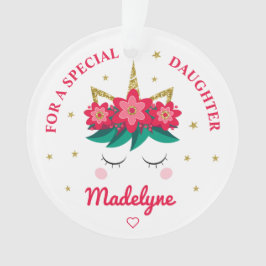 Daughter Christmas Unicorn Personalisiert Ornament