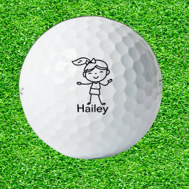 DAUGHTER Doodle Stick Leute Personalisiert GIFT Golfball