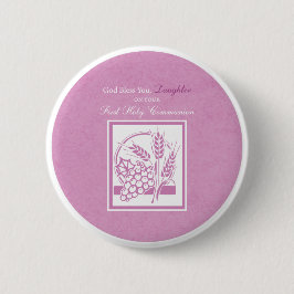Daughter Erste Kommune, rosa Button