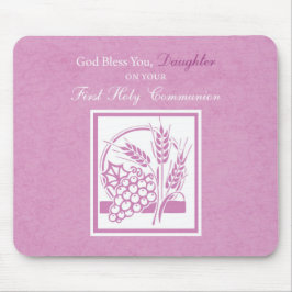 Daughter Erste Kommune, rosa Mousepad