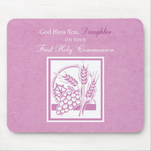 Daughter Erste Kommune, rosa Mousepad