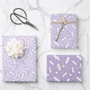 Daughter Erste Phase Lila Tampon Pad Geschenkpapier Set