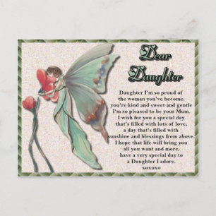 Daughter Fairy Birthday Postkarte