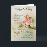 Daughter Fairy Geburtstagskarte mit Blossom Karte<br><div class="desc">Daughter Fairy Geburtstagskarte mit Blossom</div>