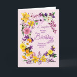Daughter Geburtstagskarte Blume Karte<br><div class="desc">Eine BlumenGeburtstagskarte,  die einen wunderbaren Geburtstag für eine Tochter wünscht. Ein Rahmen von vielen Blume mit einer herzlichen Botschaft,  um einen wunderbaren Geburtstag zu erleben.</div>