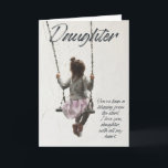 Daughter Geburtstagskarte für Tochter mit Verse Karte<br><div class="desc">Zeigen Sie Ihrer Tochter,  wie wichtig Ihnen diese schöne Karte ist,  die sich ideal zum Geburtstag oder zu jedem Anlass eignet. Ein einzigartiges Gemälde des Künstlers James Coates</div>