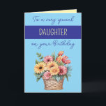 Daughter Gerberblau-gelber Geburtstag Karte<br><div class="desc">Feiern Sie Ihren Geburtstag Ihrer phantastischen Tochter mit dieser wunderschön gestalteten Karte mit lebendigen Gerbera-Blume! Diese Karte mit fröhlichen Farben ist perfekt, um Ihnen zu zeigen, wie viel sie Ihnen bedeutet. Das elegante, aber spielerische Blumendesign verleiht dem Haus eine Touch von Wärme, die es zu einem wahren Vergnügen macht. Mit...</div>