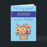 Daughter Gerberblau-gelber Geburtstag Karte<br><div class="desc">Feiern Sie Ihren Geburtstag Ihrer phantastischen Tochter mit dieser wunderschön gestalteten Karte mit lebendigen Gerbera-Blume! Diese Karte mit fröhlichen Farben ist perfekt, um Ihnen zu zeigen, wie viel sie Ihnen bedeutet. Das elegante, aber spielerische Blumendesign verleiht dem Haus eine Touch von Wärme, die es zu einem wahren Vergnügen macht. Mit...</div>