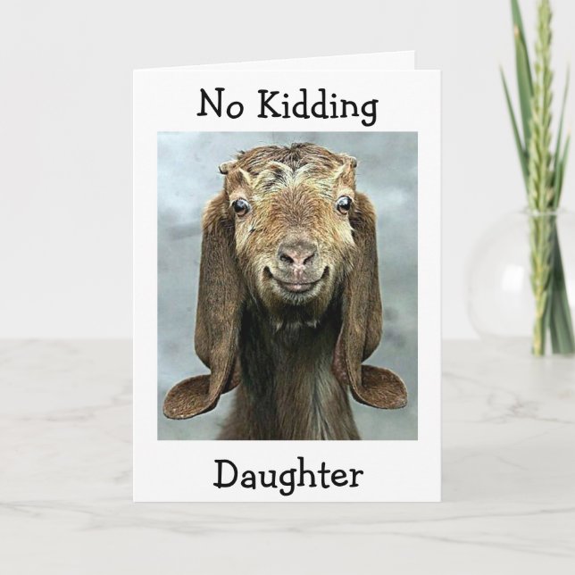 DAUGHTER-GOAT SAY NO KIDU R THE BEST KARTE (Vorderseite)