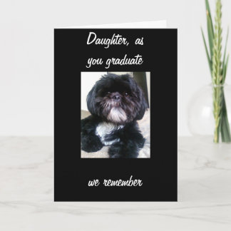 DAUGHTER-GRADUATE MIT ERINNERUNGEN KARTE
