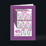 DAUGHTER - Happy 45th Birthday Karte<br><div class="desc">This card with its heart flowers and lots of hugs and kisses is a cheerful way to wish a special someone a happy birthday. All text is customizable, so you can change out "Goddaughter" for her name, change the year (and you just need to change it one time, and it...</div>