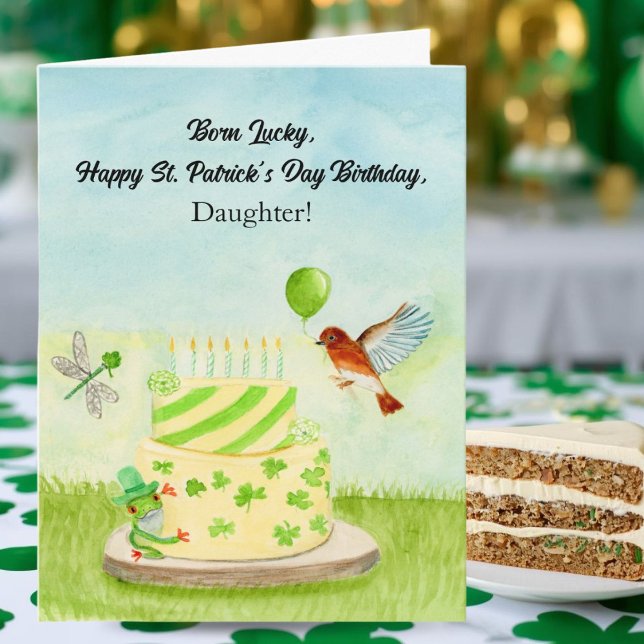 Daughter Happy St Patricks Day Birthday Karte (Von Creator hochgeladen)