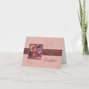 Daughter Happy Valentine's Day Rose Feiertagskarte