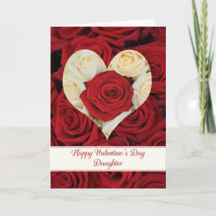 Daughter Happy Valentine's Day Rose Feiertagskarte