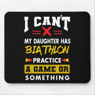 Daughter hat Biathlon praktiziert lustige Eltern S Mousepad