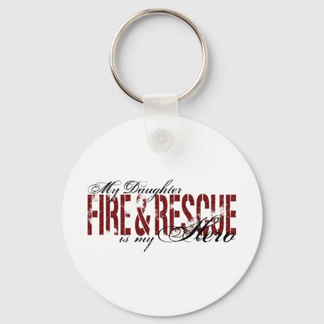Daughter Hero - Fire & Rescue Schlüsselanhänger (Vorderseite)