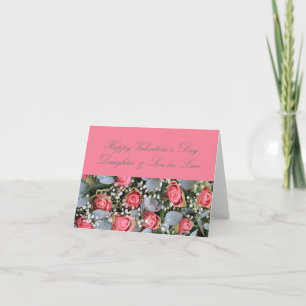 Daughter & Husband Happy Valentine's Day Rose Feiertagskarte
