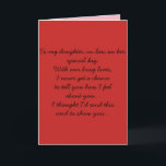 Daughter-in-law birthday card. karte<br><div class="desc">Passive agressive birthday card from mother-in-law.</div>