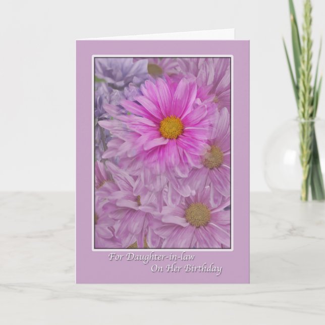 Daughter-in-law's Birthday with Gerbera  Daisies Karte (Vorderseite)