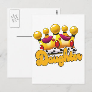 Daughter Kings Krone Postkarte