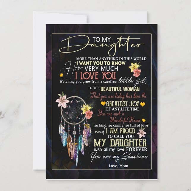 Daughter Lovers | Für meine Tochter Liebe Mama Einladung (Vorderseite)