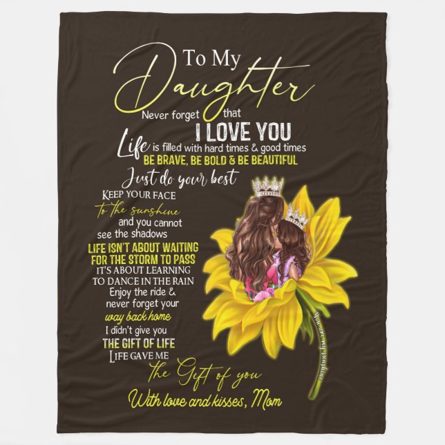 Daughter Lovers | Für meine Tochter Liebe Mama Fleecedecke (Vorderseite)