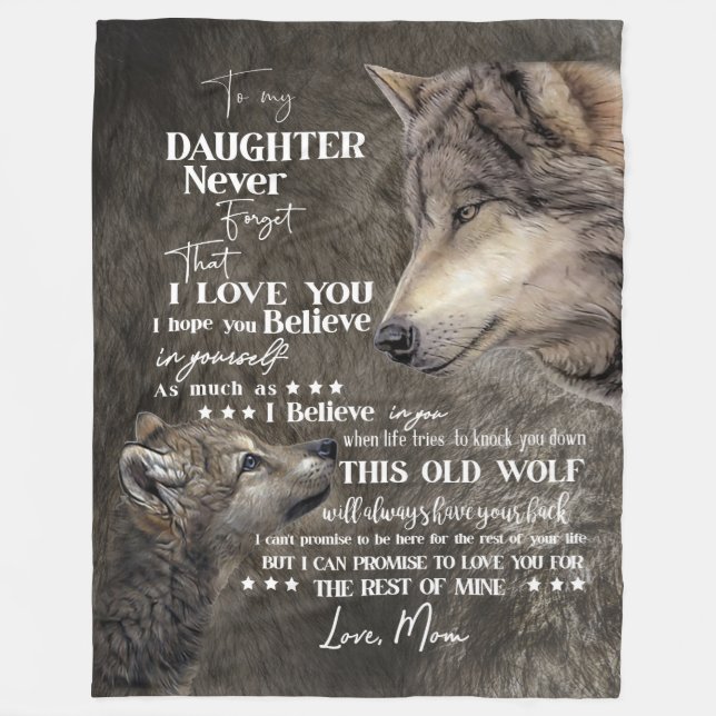 Daughter Lovers | Für meine Tochter Liebe Mama Fleecedecke (Vorderseite)
