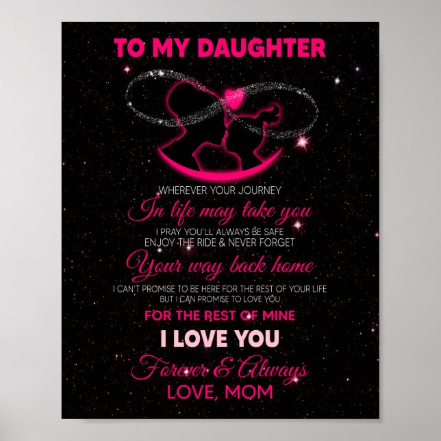 Daughter Lovers | Für meine Tochter Liebe Mama Poster (Vorne)