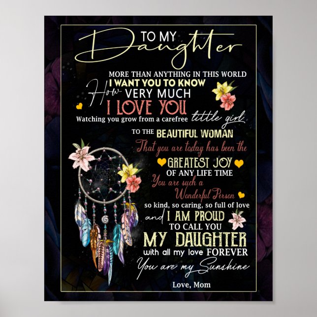 Daughter Lovers | Für meine Tochter Liebe Mama Poster (Vorne)