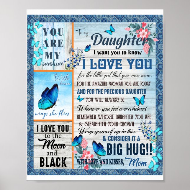 Daughter Lovers | Für meine Tochter Liebe Mama Poster (Vorne)