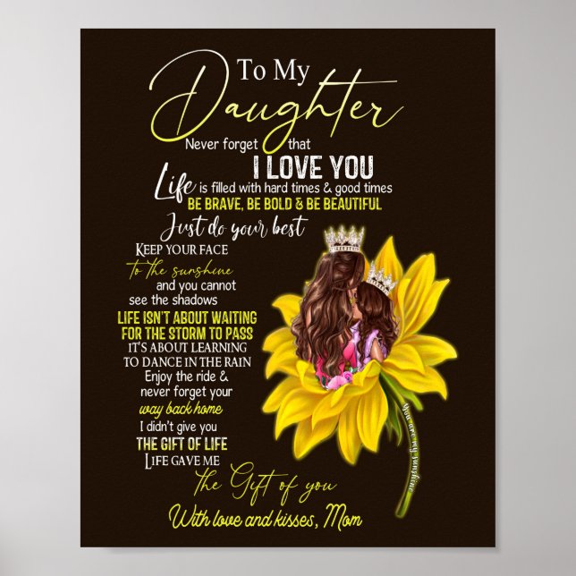 Daughter Lovers | Für meine Tochter Liebe Mama Poster (Vorne)