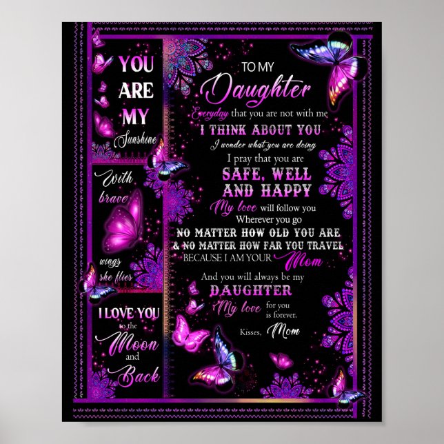 Daughter Lovers | Für meine Tochter Liebe Mama Poster (Vorne)
