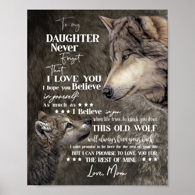 Daughter Lovers | Für meine Tochter Liebe Mama Poster (Vorne)