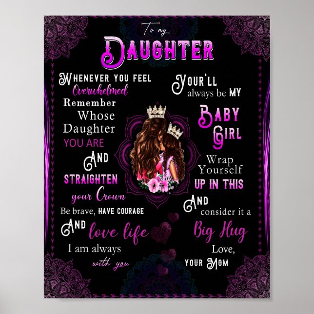 Daughter Lovers | Für meine Tochter Liebe Mama Poster (Vorne)