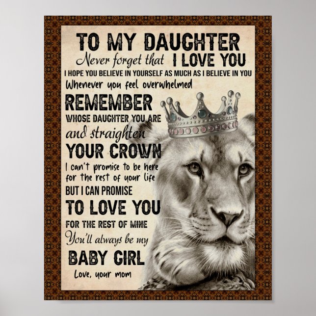 Daughter Lovers | Für meine Tochter Liebe Mama Poster (Vorne)