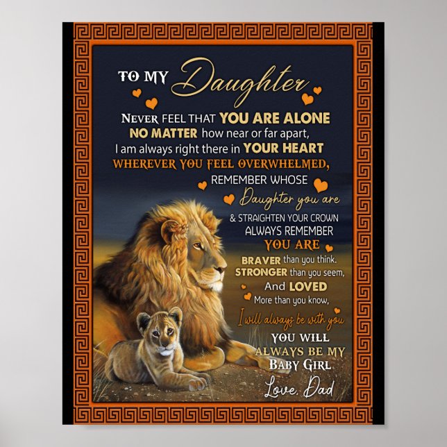 Daughter Lovers | Für meine Tochter Liebe Vater Poster (Vorne)