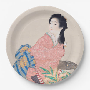 Daughter Miyuki (schöne japanische Frau) (asiatisc Pappteller