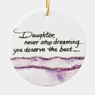 Daughter, nie aufhören, die Aquarellkunst des Tex Keramik Ornament