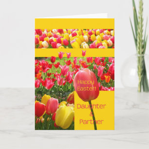 Daughter & Partner Happy Oaster Tulip Karte