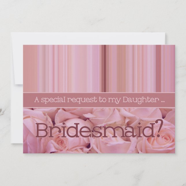 Daughter Please be Bridesmaid Einladung (Vorderseite)