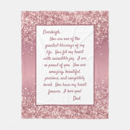 Daughter Proud von dir Fleecedecke