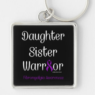 Daughter Schwester Warrior...Fibro Schlüsselanhänger