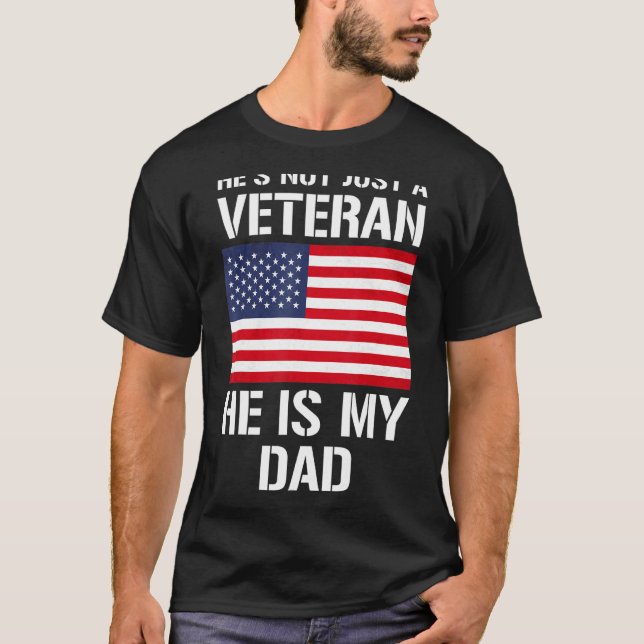 Daughter Son Erklärung Vater Vater Veteran T-Shirt (Vorderseite)