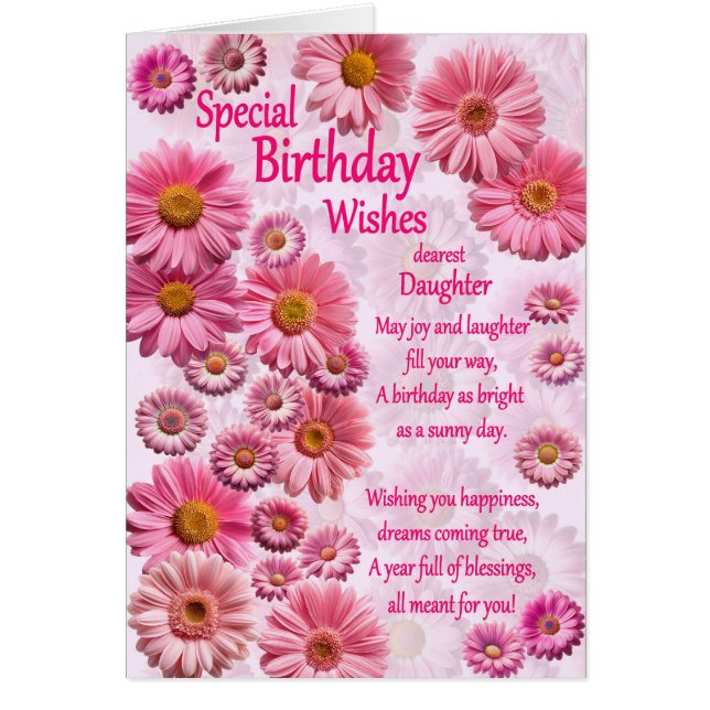 Daughter Special zum Geburtstag wünscht rosafarben (Vorne)